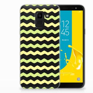 Samsung Galaxy J6 2018 TPU bumper Waves Yellow