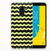 Samsung Galaxy J6 2018 TPU bumper Waves Yellow