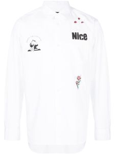 Undercover chemise en coton à détail de patch - Blanc