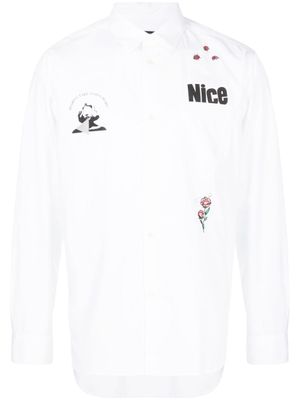 Undercover chemise en coton à détail de patch - Blanc