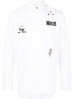 Undercover chemise en coton à détail de patch - Blanc
