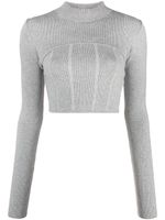 LVIR ensemble pantalon-haut-à coupe crop - Gris