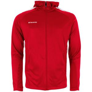 Stanno 408024 First Hooded Full Zip Top - Red-White - 2XL