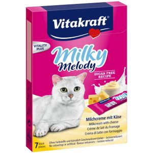 Vitakraft Milky Melody melkcrème met kaas kattensnack (7 x 10 g) 11 verpakkingen