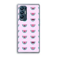Smiley watermeloenprint: Oppo Find X3 Neo Transparant Hoesje