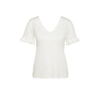 VILA top VIBINEA met ruches wit - thumbnail