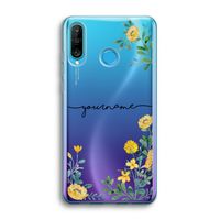Gele bloemen: Huawei P30 Lite Transparant Hoesje