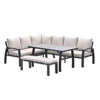 Vasano Lounge Diningset Links Desert Sand - Garden impressions