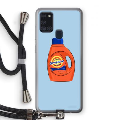Ultra Sensitive: Samsung Galaxy A21s Transparant Hoesje met koord