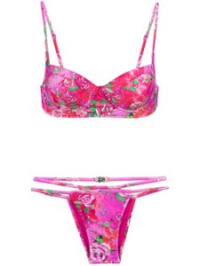 Amir Slama rose print bikini set