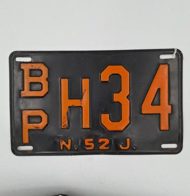 Kentekenplaat - New Jersey 1952 - Origineel