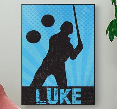 Karakters canvas schilderij Filmpatroon in komische stijl