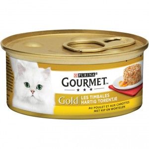 Gourmet Gold Hartig Torentje met kip en wortel natvoer kat (24x85 g) 48 x 85 g