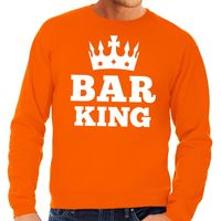 Oranje Bar King met kroontje sweater heren Oranje Bar King met kroontje sweater heren