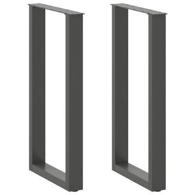 Bartafelpoten 2 st U-vormig 50x(90-91) cm staal antraciet