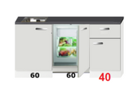 keukenblok 160cm incl inbouw koelkast NEW-0032