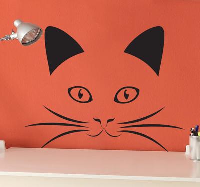 Sticker kat hoofd modern