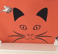 Sticker kat hoofd modern