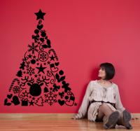 Kerstboom pyramide sticker