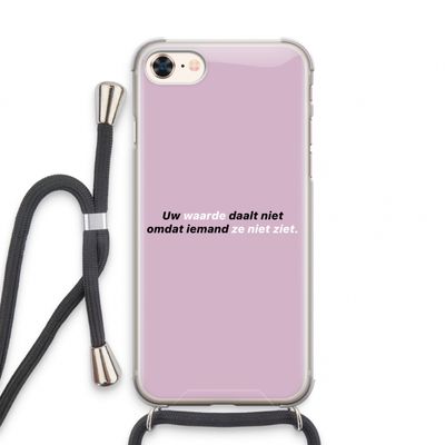 uw waarde daalt niet: iPhone 7 Transparant Hoesje met koord