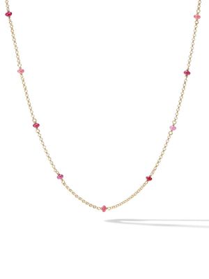 David Yurman collier en or jaune 18ct serti de rubis