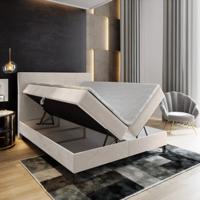 OP=OP Opberg Boxspring Basic | 140 x 200 Beige | 40 cm extra hoge opslagruimte