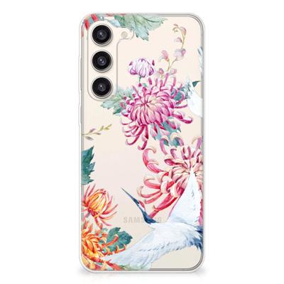 Samsung Galaxy S23 Plus | TPU Hoesje | Bird Flowers