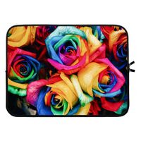 Neon bloemen: Laptop sleeve 15 inch