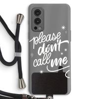 Don't call: OnePlus Nord 2 5G Transparant Hoesje met koord