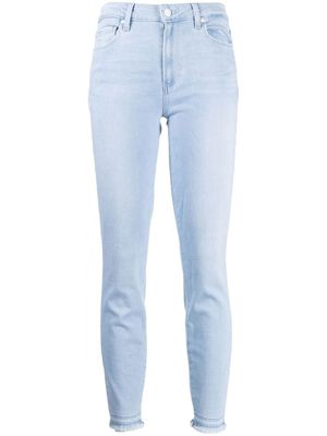 PAIGE jean slim à taille mi-haute - Bleu
