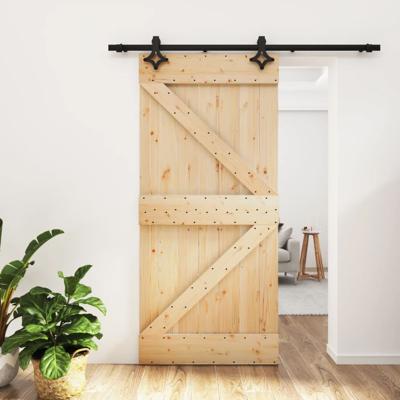 Schuifdeur met beslag 95x210 cm massief grenenhout