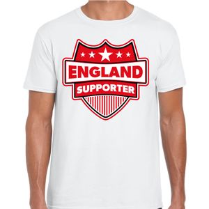 Engeland / England schild supporter t-shirt wit voor heren