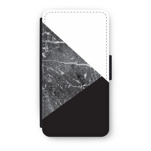 Combinatie marmer: iPhone X Flip Hoesje