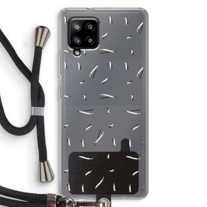 Hipster stripes: Samsung Galaxy A42 5G Transparant Hoesje met koord