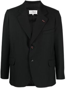 Maison Margiela blazer en laine à simple boutonnage - Noir