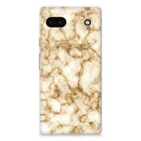 Google Pixel 6A | TPU | Siliconen hoesje | Marmer Goud
