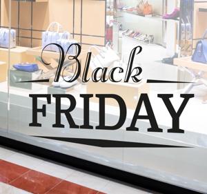 Black Friday sticker etalage Verschillend Font