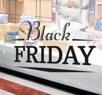 Black Friday sticker etalage Verschillend Font