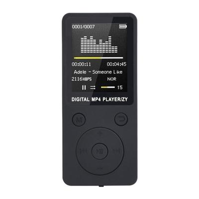 2019 fashion draagbare MP4 Lossless Music Player FM Geluidsrecorder walkman speler mini ondersteuning van muziek radio opname 3 geen memory(Black)