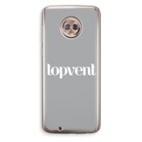 Topvent Grijs Wit: Motorola Moto G6 Transparant Hoesje