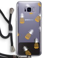 Ananasjes: Samsung Galaxy S8 Plus Transparant Hoesje met koord