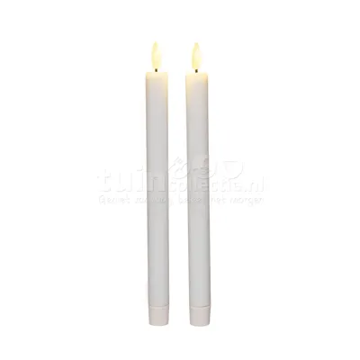LED Dinerkaars 26cm Wit 2st