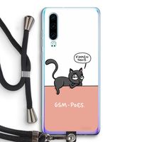 GSM poes: Huawei P30 Transparant Hoesje met koord
