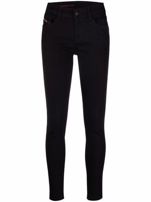 Diesel jean skinny Slandy à taille basse - Noir