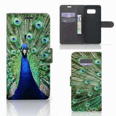Samsung Galaxy S8 Plus | Telefoonhoesje | Met pasjeshouder | Pauw