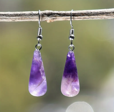 Amethist traan oorbellen - Oorbellen - Spiritueelboek.nl
