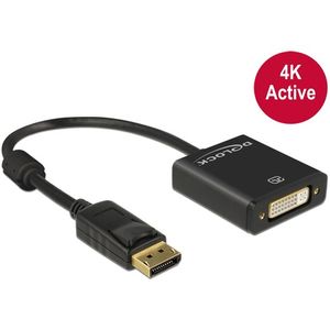 DeLOCK 62599 video kabel adapter 0,2 m DisplayPort DVI-I Zwart