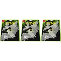 Halloween dieren - glow in the dark decoratie vleermuizen - 9x stuks - 21 en 11 cm - Lichtgevend Halloween dieren - glow in the dark decoratie vleermuizen - 9x stuks - 21 en 11 cm - Lichtgevend