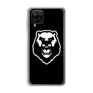 Angry Bear (black): Samsung Galaxy A12 Transparant Hoesje