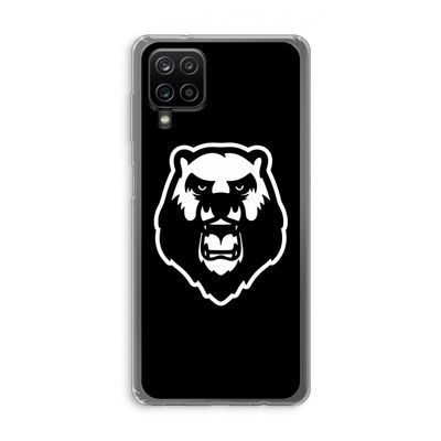 Angry Bear (black): Samsung Galaxy A12 Transparant Hoesje